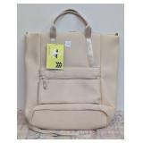 Cream Colored Faux Neoprene Backpack Tote - All in Motion