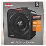 Vornado Velocity 4 Whole Room Vortex Indoor Heater: Portable Electric Space Heater with Adjustable Thermostat, 1500W, Black