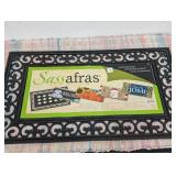 Evergreen Black Fleur Scroll Sassafras Floor Mat Indoor Outdoor Rubber Tray 18"x30" Fits Sassafras Inserts 10"x22" Black