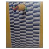 Room Essentials Blue Colorblock Striped Rug - 3 ft 10 in x 5 ft 4 in