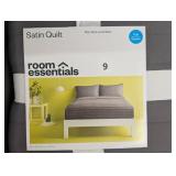 Lot of Room Essentials Gray Satin Quilts