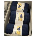 Lot of Room Essentials Navy Blue Corduroy Plaid Comforters, Different Sizes