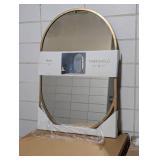 20" x 30" Decorative Wall Mirror Gold Modern Powder-Coated Metal Novelty Shape(4834)