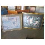 (C-2) 2 Large Framed Wall Decor Pri...