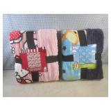 (A-3) 2 Throw Blankets 50" x 60" He...