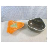 (FS) 2 Vintage Glazed Ceramic Servi...