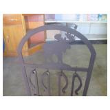 (BS) Rustic Moose Iron Fireplace To...