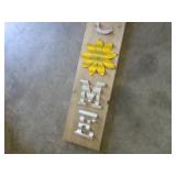 (FS) Welcome Sign - Wood with Metal...