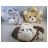 (EW3) 3 - 4-In-1 Plush Pet Bags...