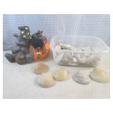 (BR3) Container of Seashells and Ce...