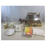 (BR3) Decor Figures Etc, Tin Box wi...