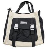 Fashion Fabric Tote Shopper Bag Unbranded Beige And Black