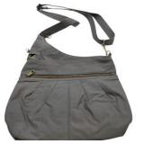 Travelon Anti-Theft Signature 3 Compartment Crossbody Hand Bag In Smoke Grey