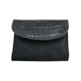 Buxton Bifold Card Holder Wallet Snap Closure Black And Gray