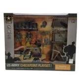 US Army Checkpoint Playset – Military Vehicle, Soldiers & Accessories New in Box
