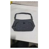 Lug Samba Shoulder Bag RFID Protected Multi Pocket Travel Purse Heather Gray