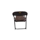6 Brown Metal Folding Chairs With Rolling Storage Cart