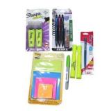 Office Supply Lot - Sharpie Clear View, Zebra Mechanical Pencils, Pentel Drafting Pencil, Post-it Notes & Highlighters