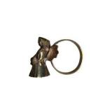 Brass Angel Napkin Rings & Candle Snuffer Sets in Green Cases
