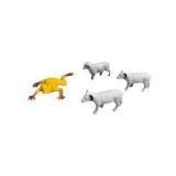 Mini Animal Figurine Lot - White Tiger, Farm Animals, Goats, Sheep, Cows, Pig, Horse & Frog