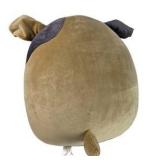 Squishmallows Large 16” LOAFER Brown Tan Bulldog Spotted Dog 2024 Plush NWT