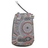 Sakroots Wallet Phone Holder Artist Design Zip Around Wristles Purple