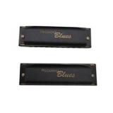 Lot of 2 Hohner Piedmont Blues Diatonic Harmonicas 10 Hole