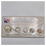 1966 Republic of Panama Coin Set With 40% Silver 1/2 Balboa