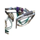 Medline Folding Walker With Wheels and Beaded Necklaces