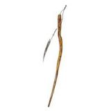 Handcrafted Wooden Walking Stick Cane With Feather Accent - Approx. 46 Inch