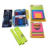 Office Supply Lot - Uni-Ball Vision RT Pens, Paper Mate InkJoy Pens, Post-it Notes & Highlighters