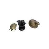 Small Metal Animal Figurines - Bird, Turtle & Quail Decor