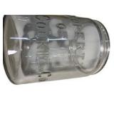 Large Glass Cookie Jar “Property of Mom’s Cookie Co.” Embossed Storage Jar