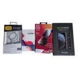 Phone Accessories Lot – OtterBox iPhone 15 Pro Case, LUDOS Earbuds, ZAGG iPhone 15 Protector & Waterproof Case