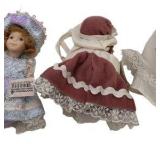 Ganz Porcelain Dolls Lot Of 3 Collectible Figures
