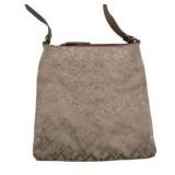 Tommy Hilfiger LogCross Body Purse Shoulder Bag  Brown/Tan Zippered Handbag