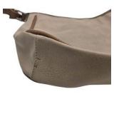 Faux Leather Brown Tan And Beige Cross Body Purse Adjustable Strap