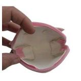 Keychain Coin Purse Zip Around Coin Wallet Pink Pig Small