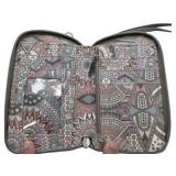 Sakroots Wallet Phone Holder Artist Design Zip Around Wristles Purple