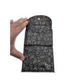 Buxton Bifold Card Holder Wallet Snap Closure Black And Gray