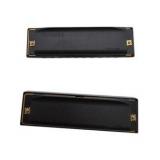 Lot of 2 Hohner Piedmont Blues Diatonic Harmonicas 10 Hole