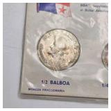 1966 Republic of Panama Coin Set With 40% Silver 1/2 Balboa