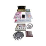Gifts & Home Decor Lot – Cards, Signs, Earrings, Perfume Set, Artistic Accents Serving Utensils