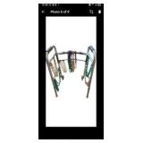 Medline Folding Walker With Wheels and Beaded Necklaces