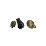 Small Metal Animal Figurines - Bird, Turtle & Quail Decor