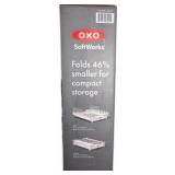 OXO SoftWorks Foldaway Dish Rack Stainless Steel Compact Kitchen Drying Rack
