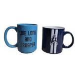 Star Trek Mug & Shot Glass Lot - Spock Live Long and Prosper, Space Final Frontier, Matt’s Bottle Shoppe & Canada Say When