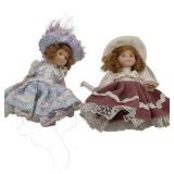 Ganz Porcelain Dolls Lot Of 3 Collectible Figures