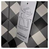 Tommy Bahama Reversible Tote Bag - Black/Gray Checkered Purse With Wristlet Pouch