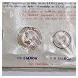 1966 Republic of Panama Coin Set With 40% Silver 1/2 Balboa